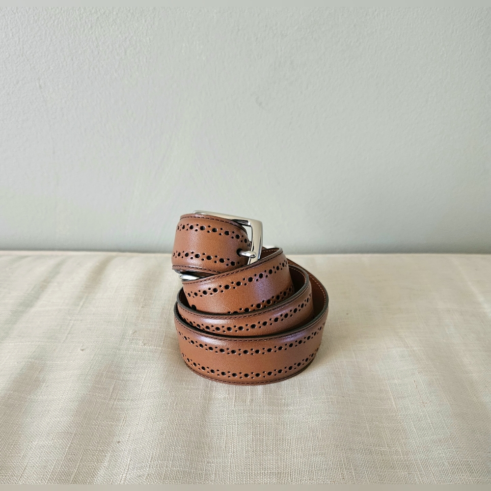 Allen Edmonds Walnut Leather Manistee Belt Size 32